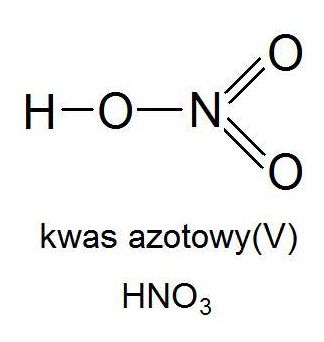wzór strukturalny kwasu azotowego(V)