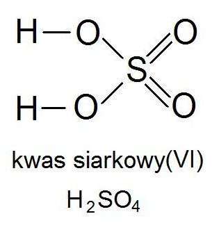 wzór strukturalny kwasu siarkowego(VI)